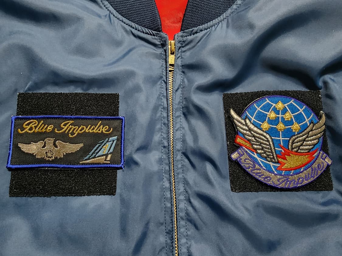 일본 항공ㅈㅏ위대 블루 임펄스 MA-1 플라이트 항공자켓 상품이미지7