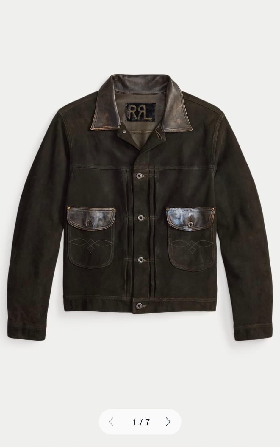 RRL 레더 트림 스웨이드 자켓 상품이미지1