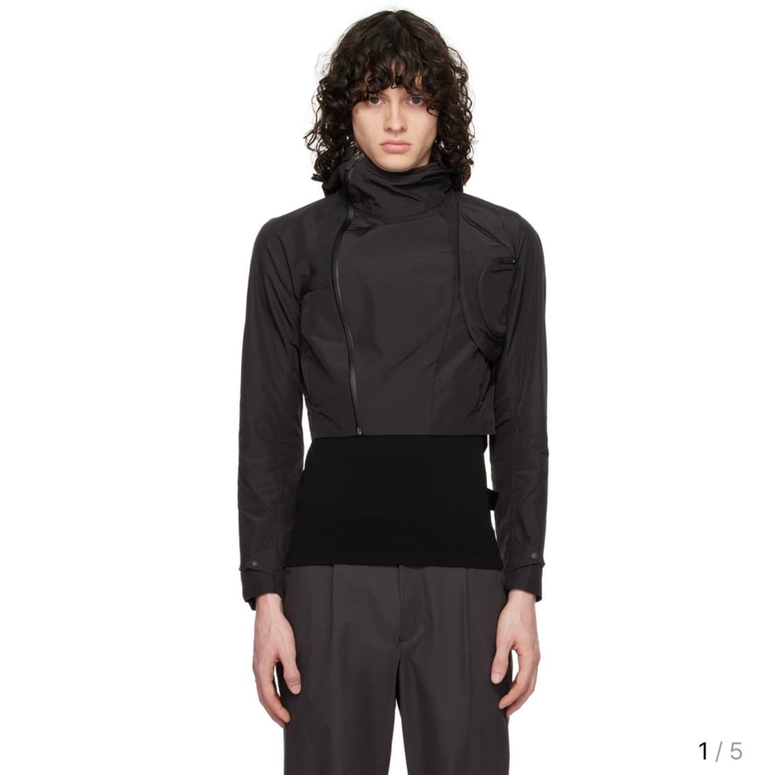 혜인서 크롭 쉘 자켓 블랙 3사이즈 상품이미지1