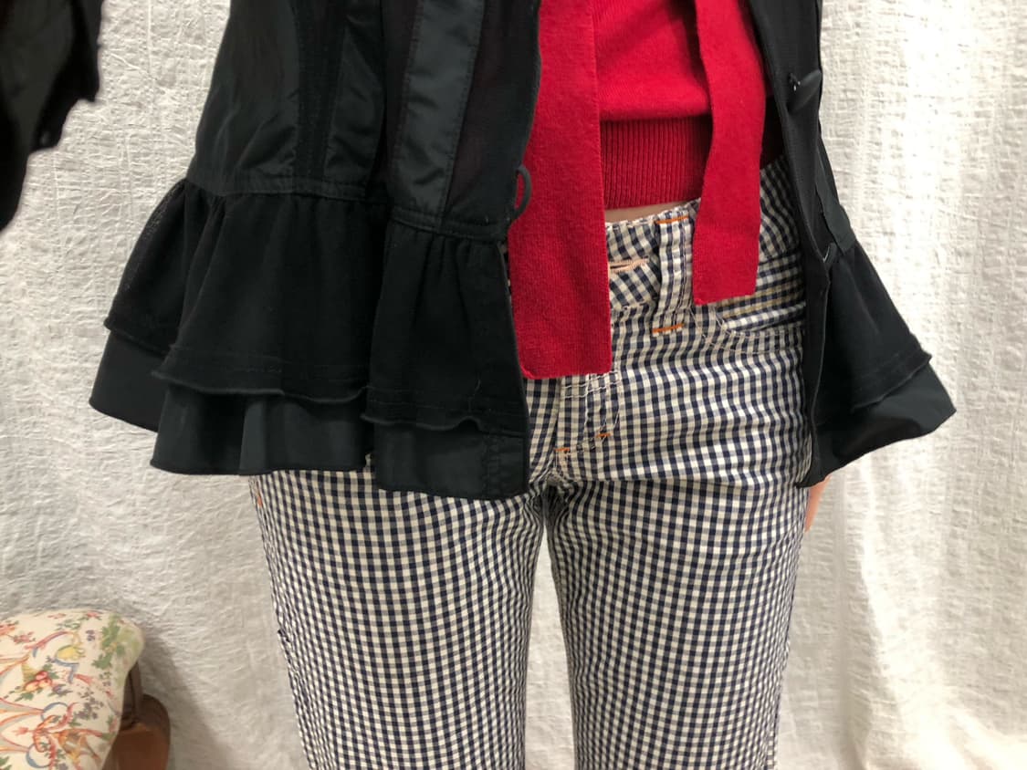 ruffle black sheer jacket 상품이미지2