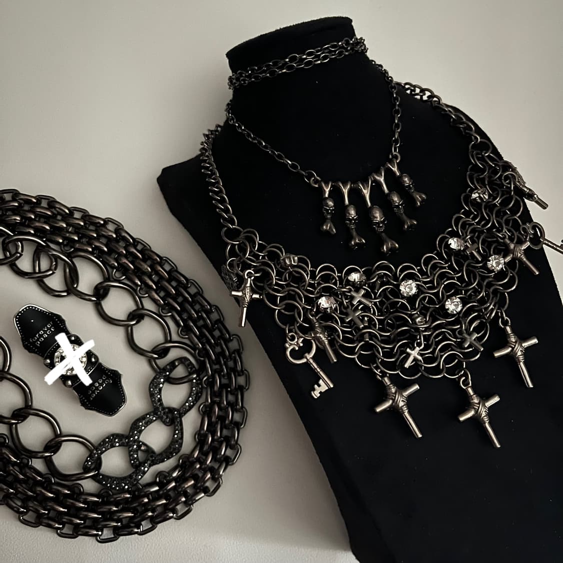 빈티지 악세서리 목걸이 팔찌 반지 갸루 펑크 체인 락시크 상품이미지3