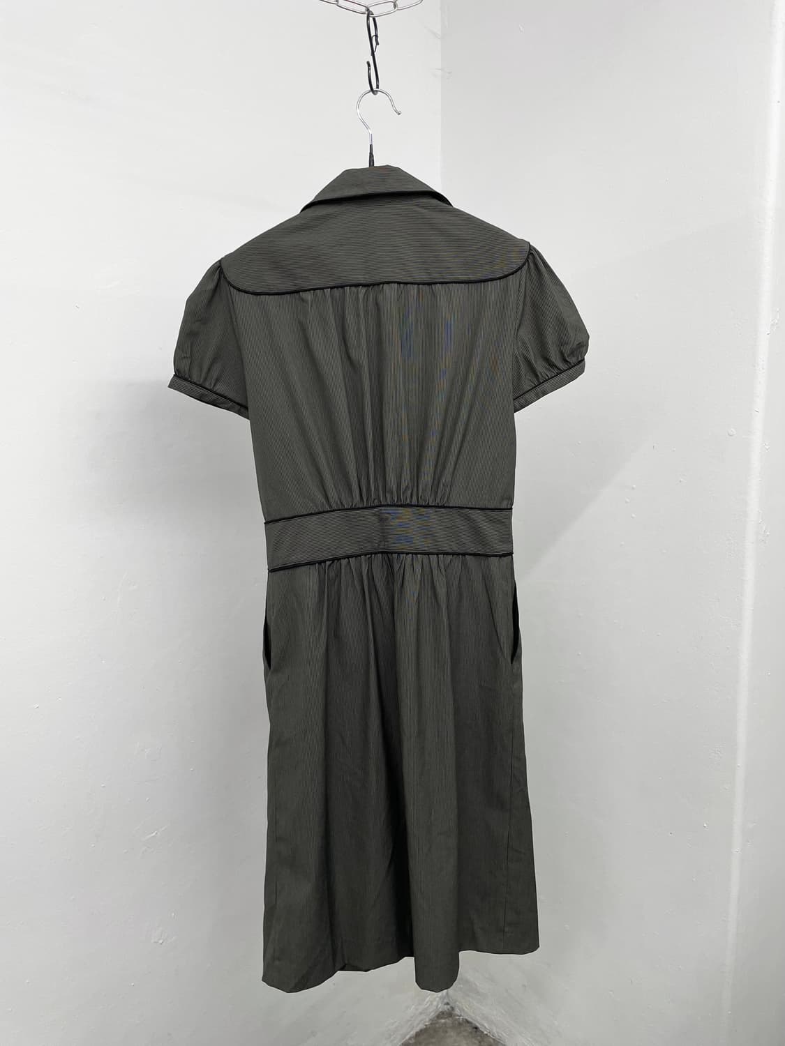 스트라이프 카라 벨트 원피스 상품이미지6