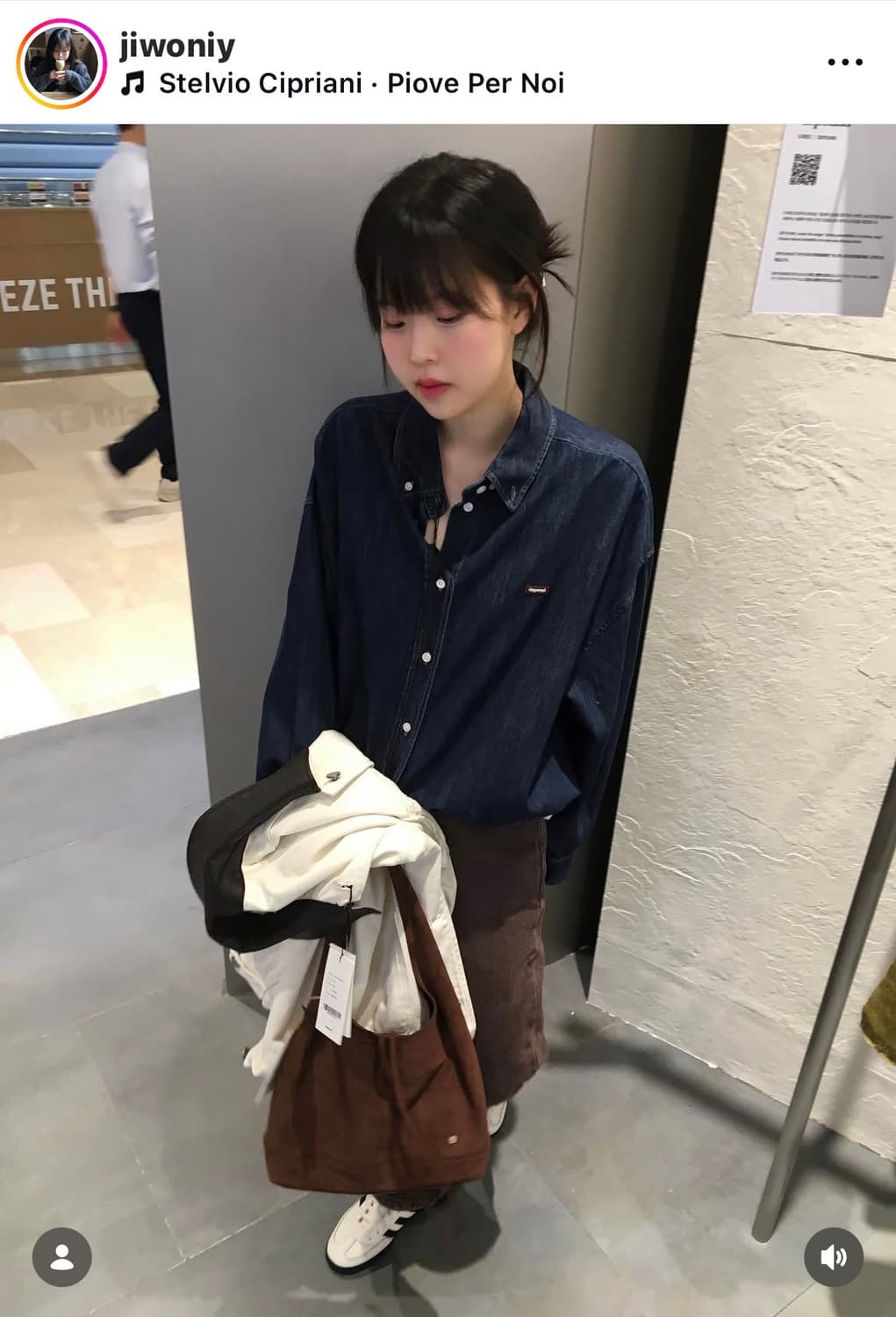 드파운드 박스 로고 데님 셔츠 (새상품) 상품이미지2