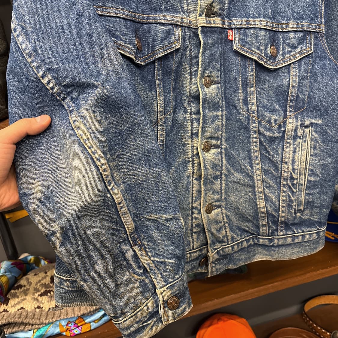 00s 리바이스 블랭킷 라이닝 데님 트러커 자켓 상품이미지5