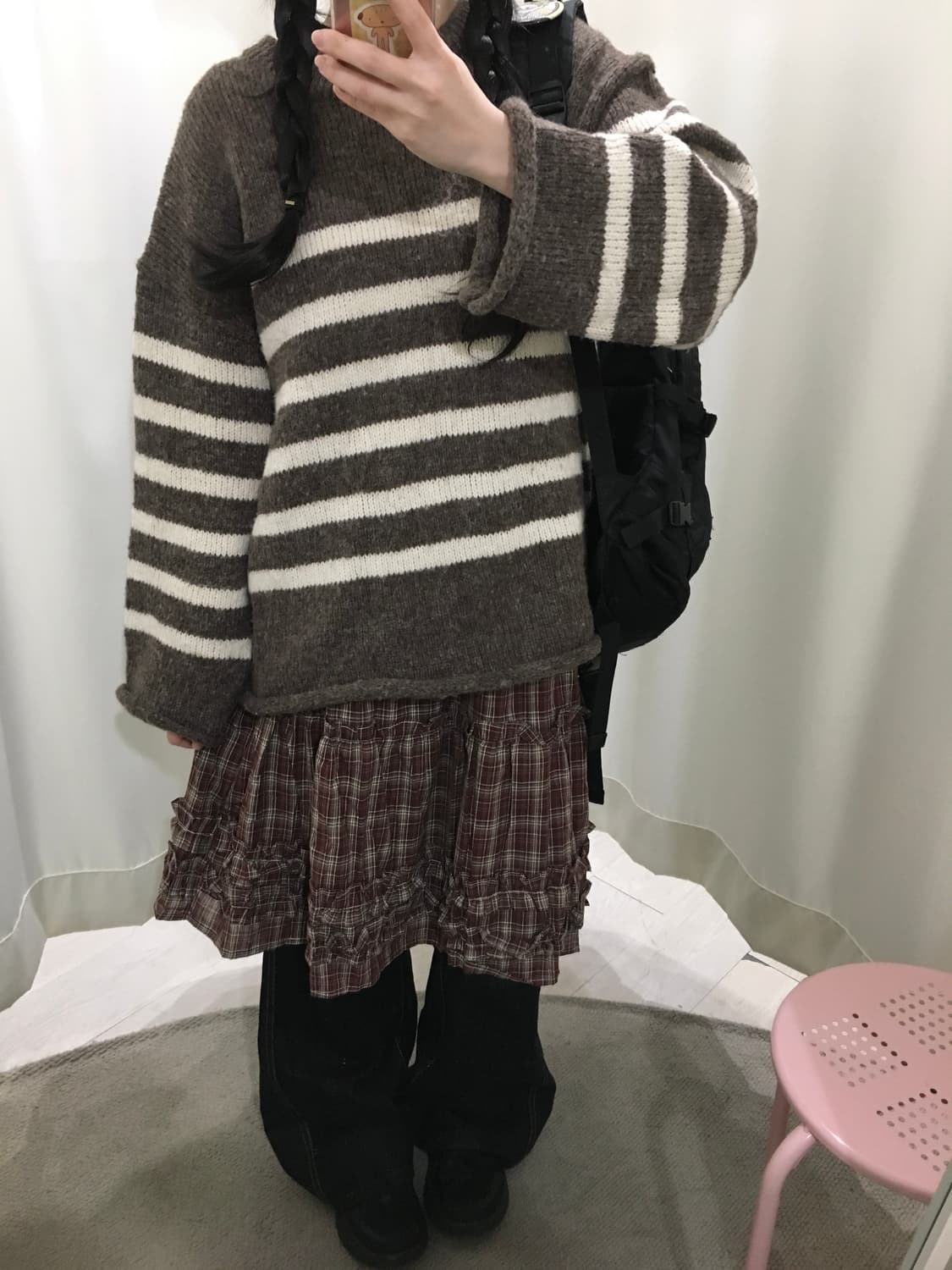 오버핏 스트라이프 니트 상품이미지6