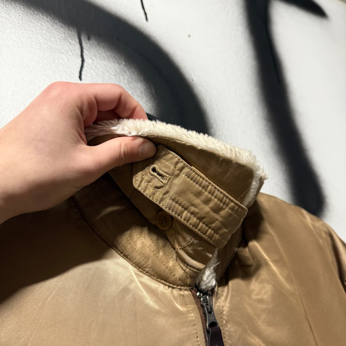 Moussy 마우지 컬러블럭 배색 퍼 카라 B15 플라이트 봄버 자켓 상품이미지7