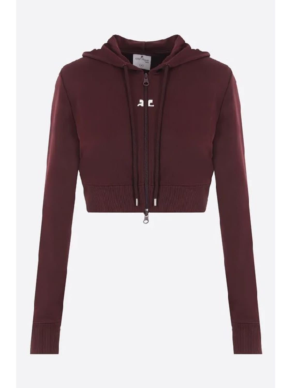 꾸레쥬 로고 크롭 후드 집업 상품이미지2