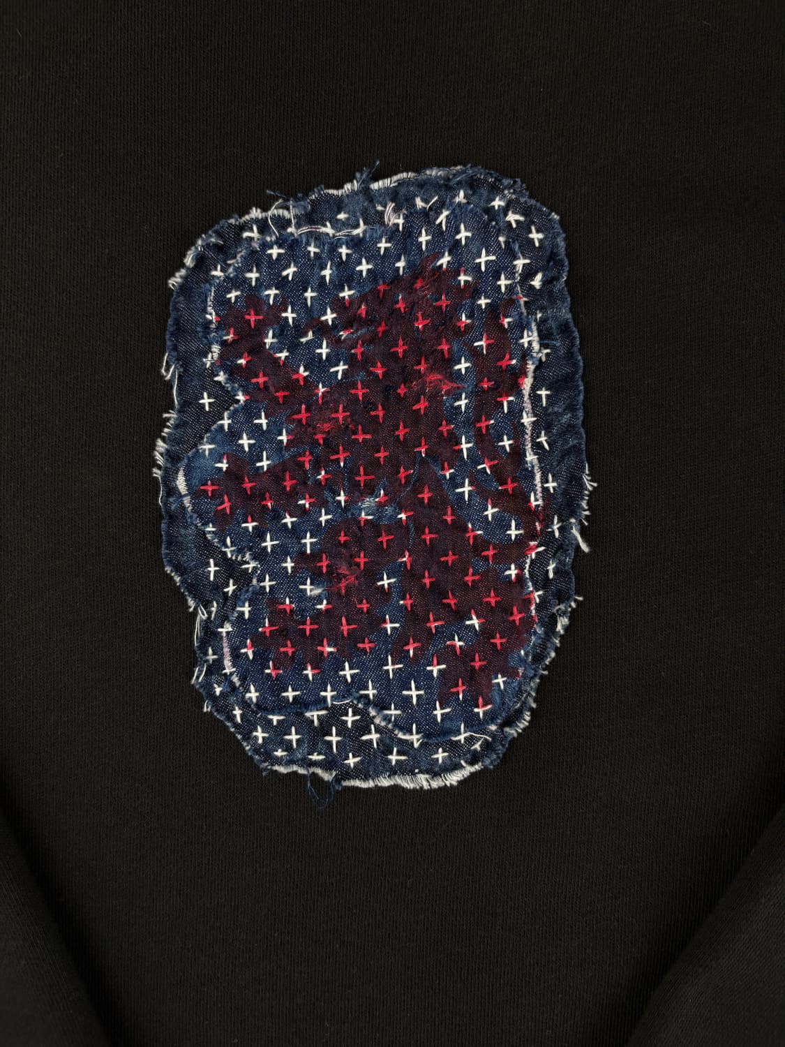 sashiko denim sashiko-boro sweat shirt 상품이미지2