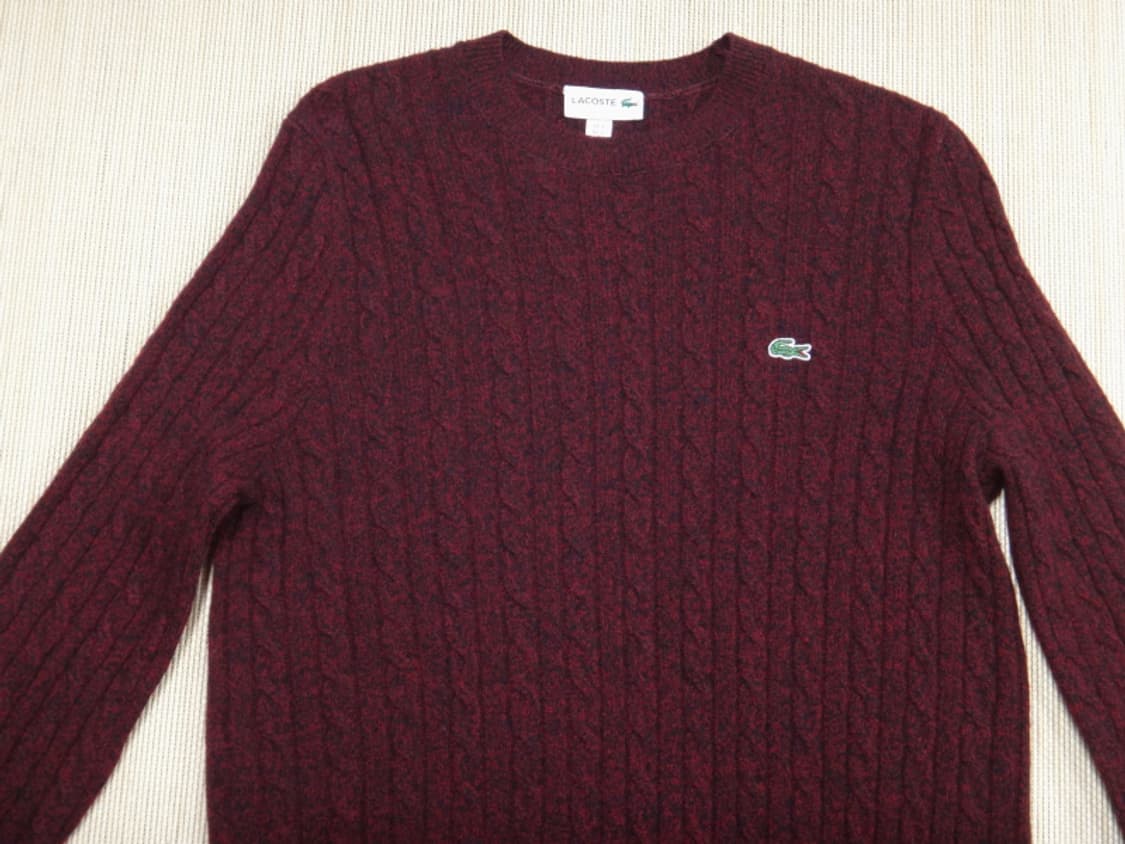 (M/95) 라코스테 남성 라운드 넥 풀오버 스웨터 상품이미지3