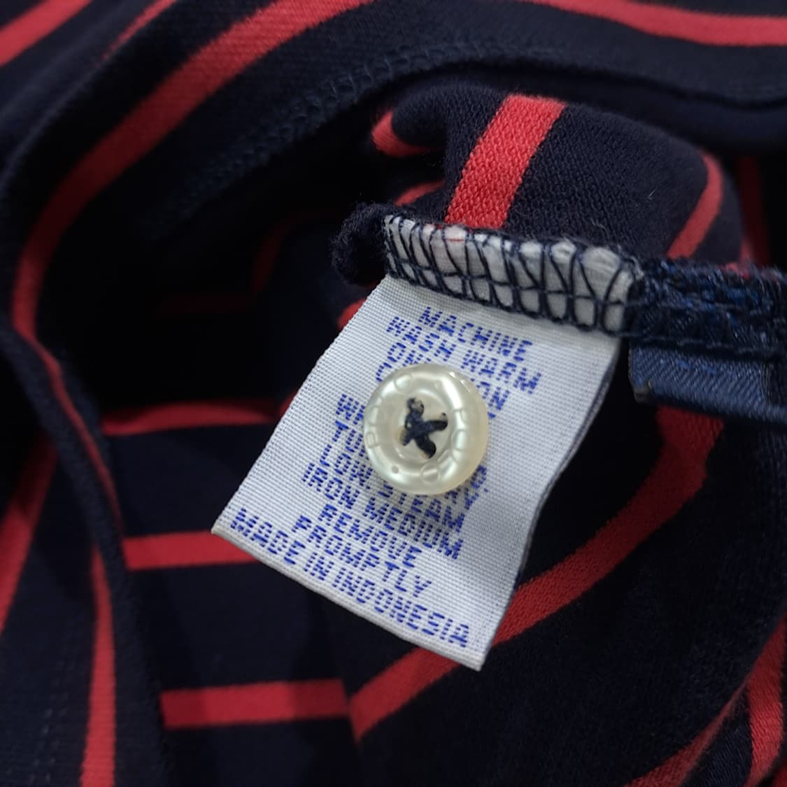 CK119 S 폴로 스트라이프 네이비 레드 카라 원피스 상품이미지5