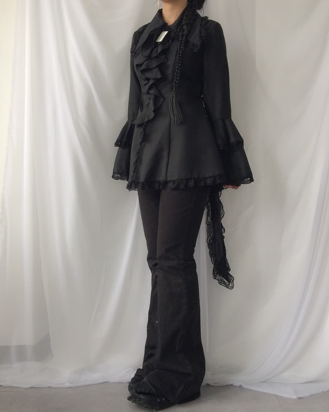 Lace trimming gothic mood jacket 상품이미지8