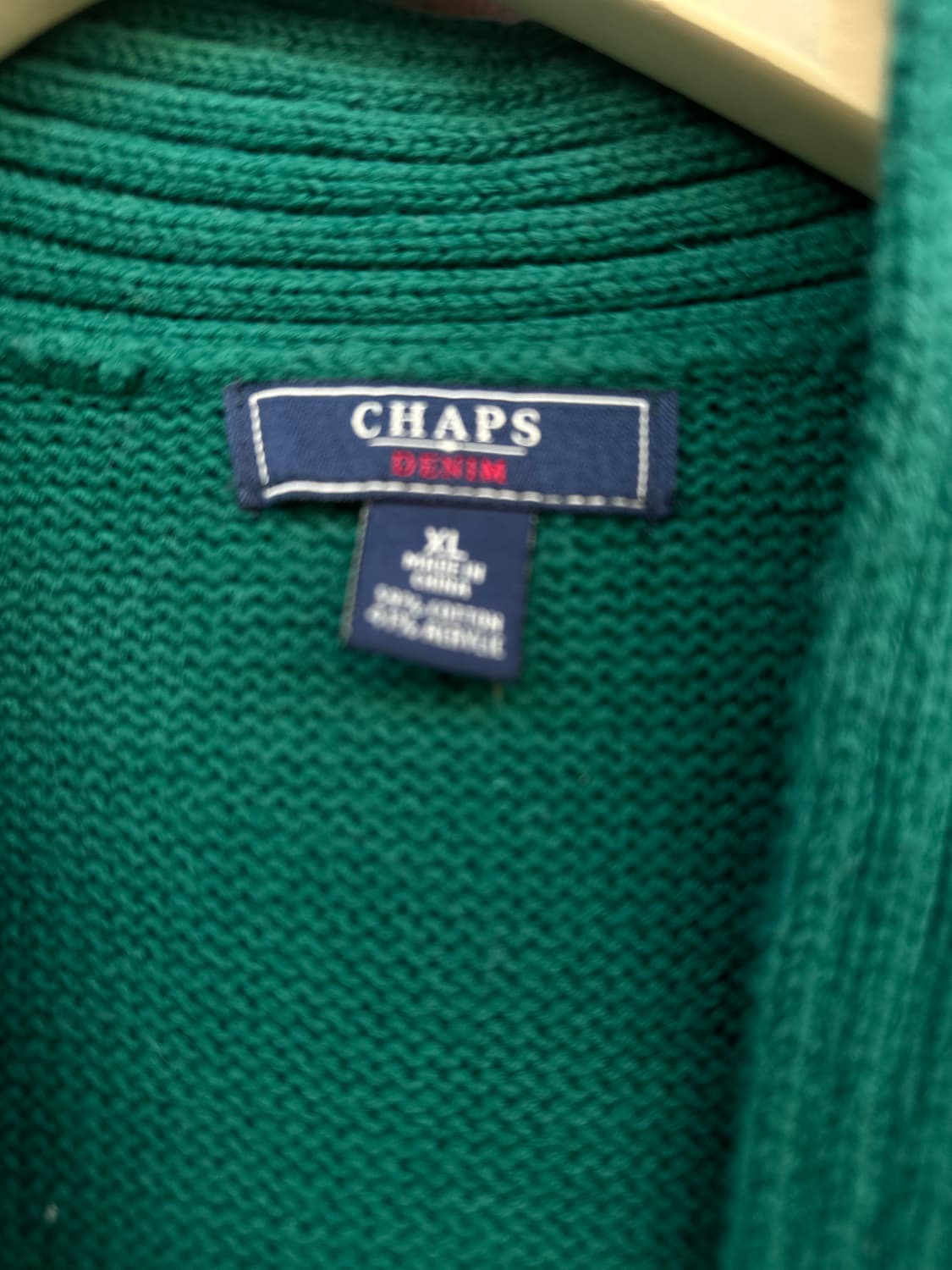  CHAPS 그린 케이블 니트 상품이미지4