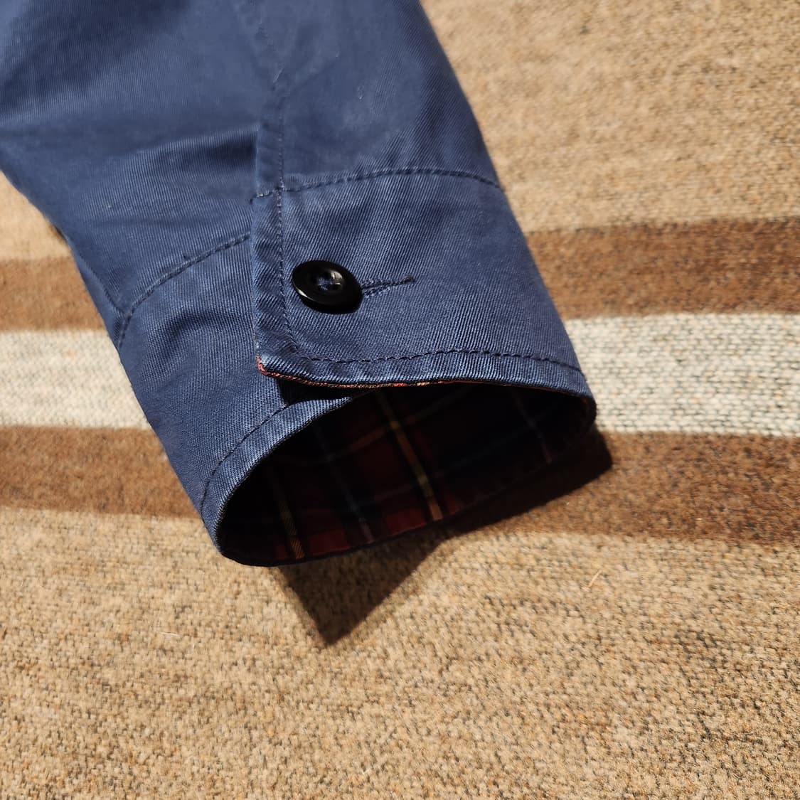 폴로랄프로렌 네이비 헤링턴 자켓 M 100 타탄체크 상품이미지8