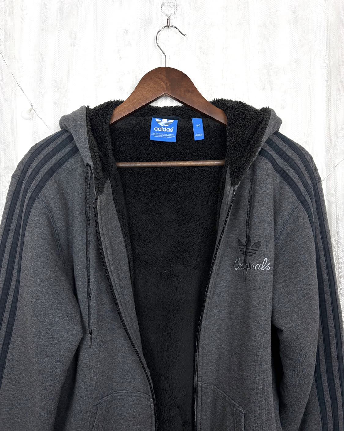 ADIDAS Originals Gray Hooded Zip-Up 상품이미지5