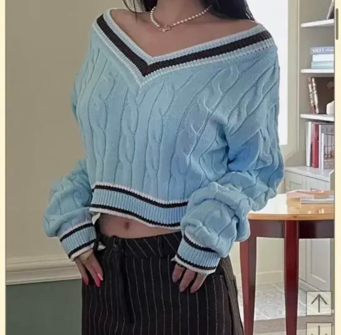 페일제이드 프레피 니트 🩵 preppy knit 스카이블루 상품이미지2