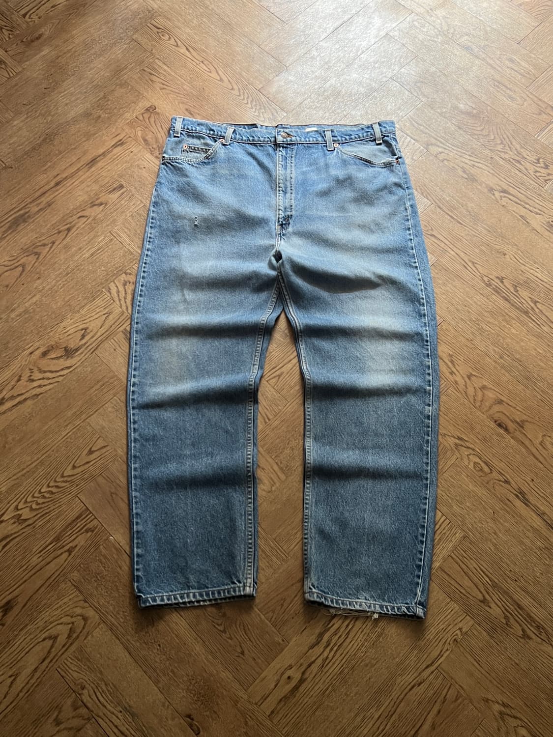 [44]90's 리바이스 USA 오렌지탭 505 빅사이즈 워싱 데님 팬츠 상품이미지1