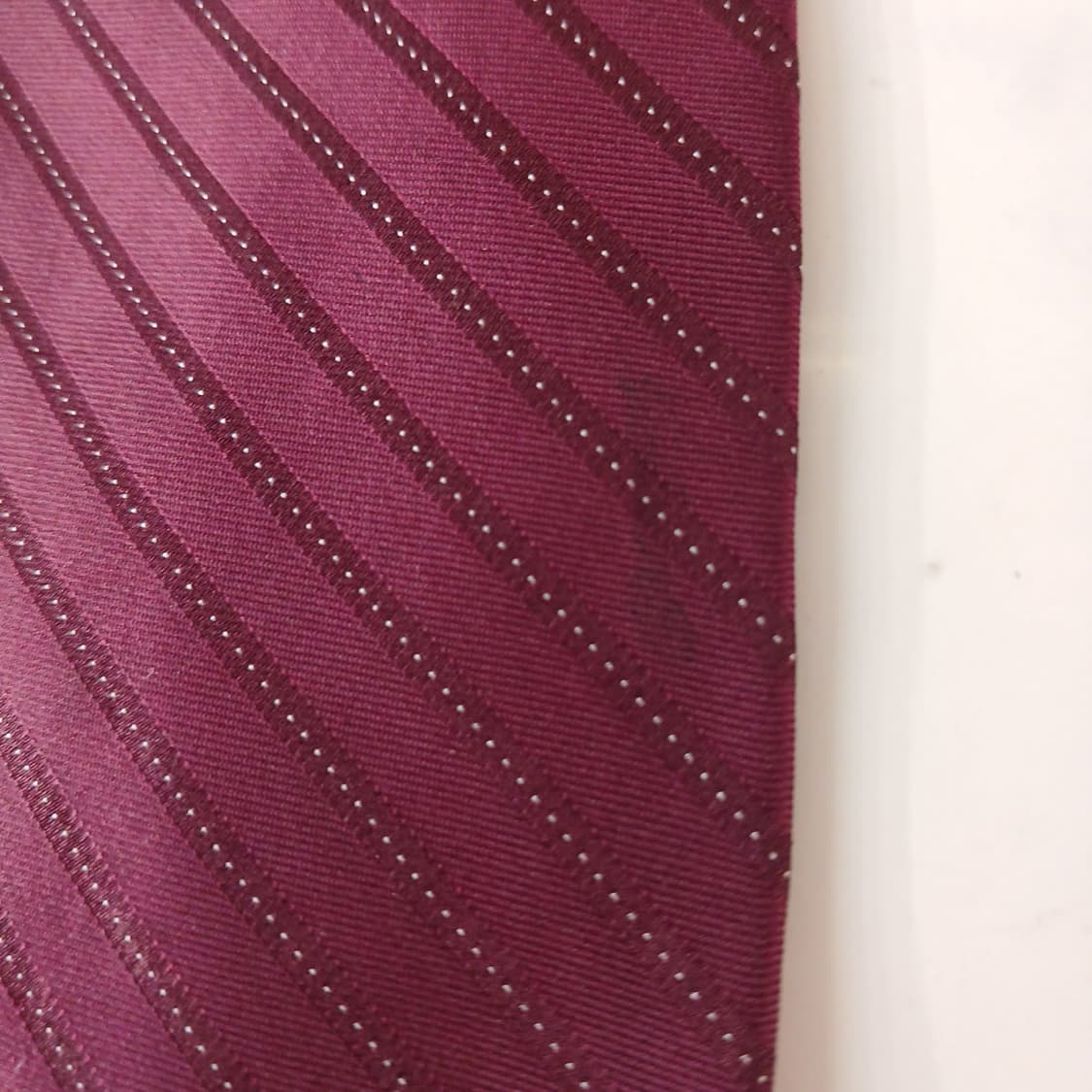 캘빈클라인 레드와인 실크 스트라이프 넥타이 8.6cm A등급 A19226 상품이미지9