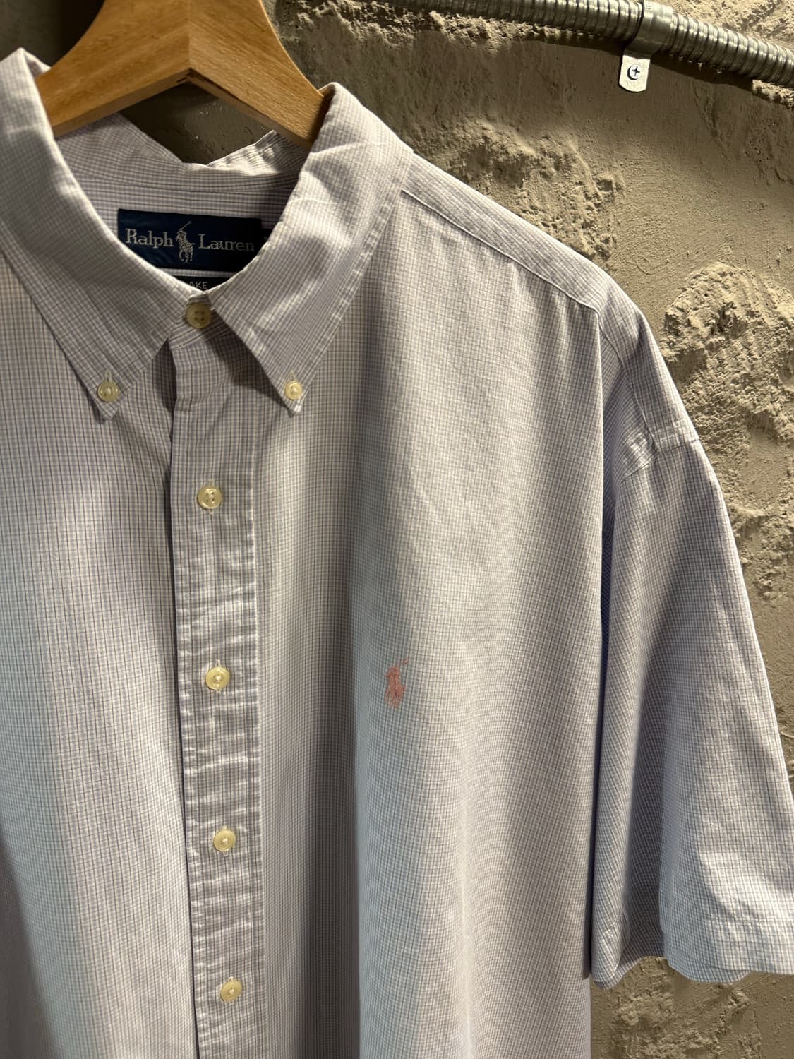 XXL 폴로 랄프로렌 POLO 블레이크 반팔 버튼다운 셔츠 라이트블루 상품이미지3