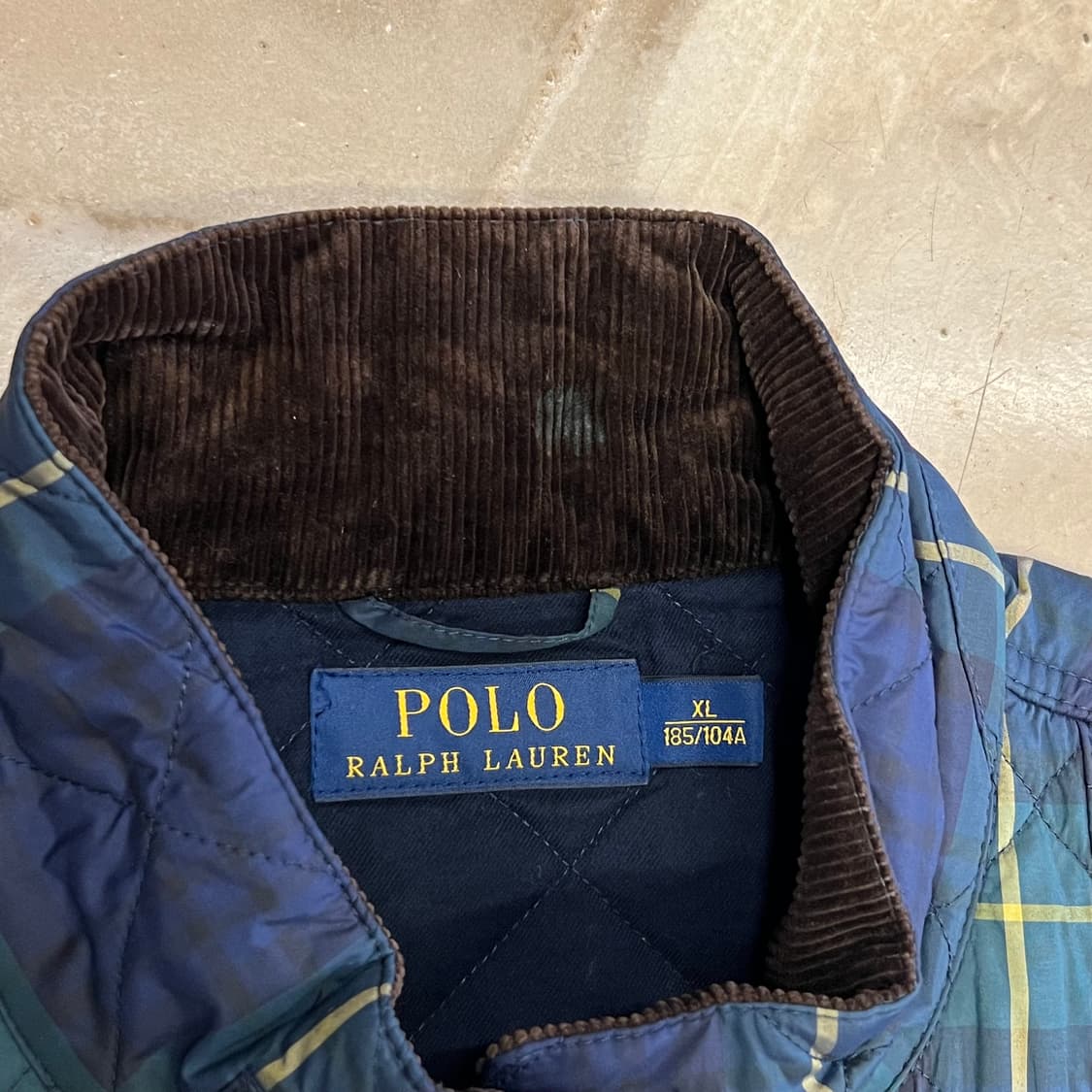 XL 폴로랄프로렌 블랙와치 퀼팅 타탄체크 자켓 상품이미지4