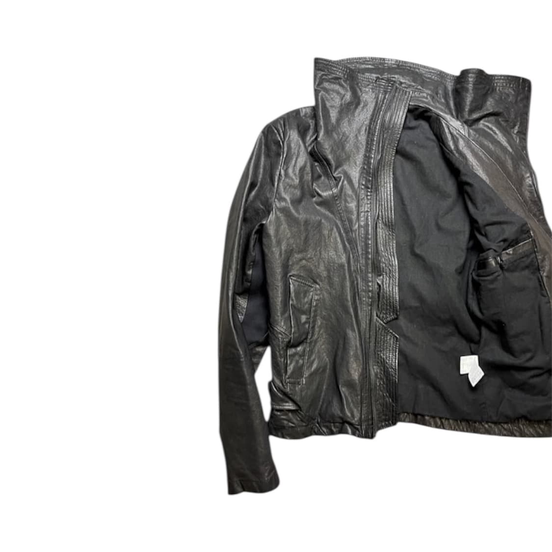 high neck lambskin jacket 상품이미지4