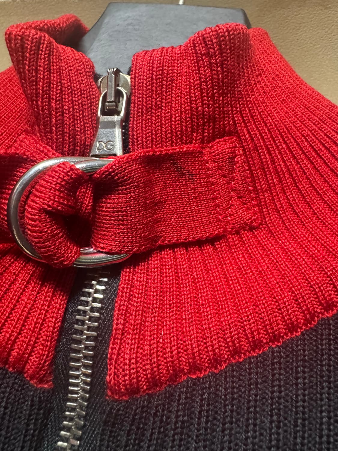 90s 돌체앤가바나 이중 니트 집업 상품이미지4