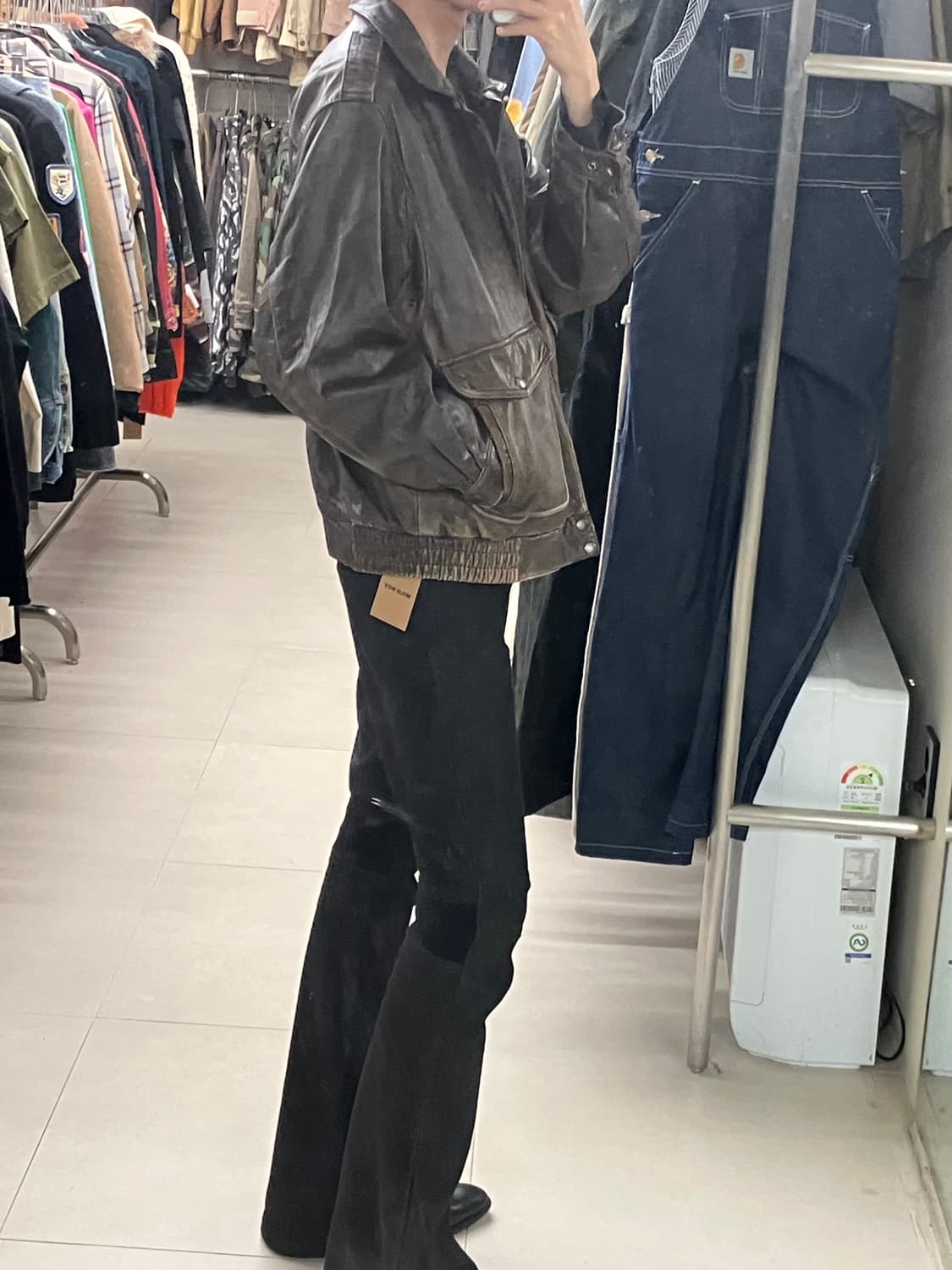 VTG 빈티지 브라운 소가죽자켓 상품이미지8