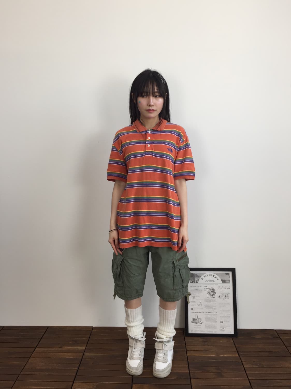 The North Face Stripe Polo Shirt Orange 상품이미지1