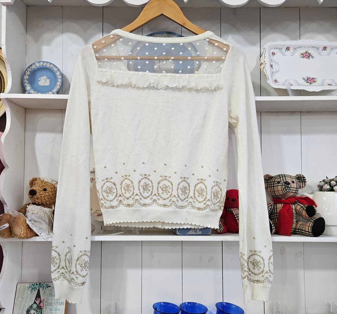 리즈리사(LIZ LISA) 도트시스루 가디건 상품이미지5