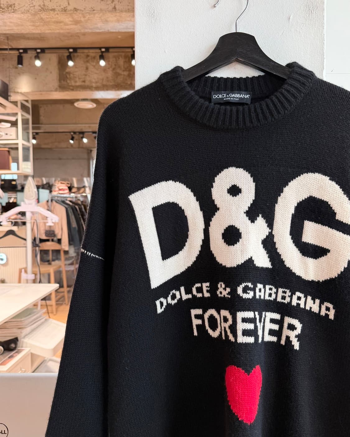 돌체앤가바나 블랙 포에버 인타르시아 캐시미어 니트  상품이미지4