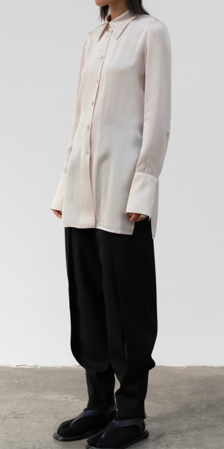 새상품)로우클래식 실키셔츠 상품이미지2