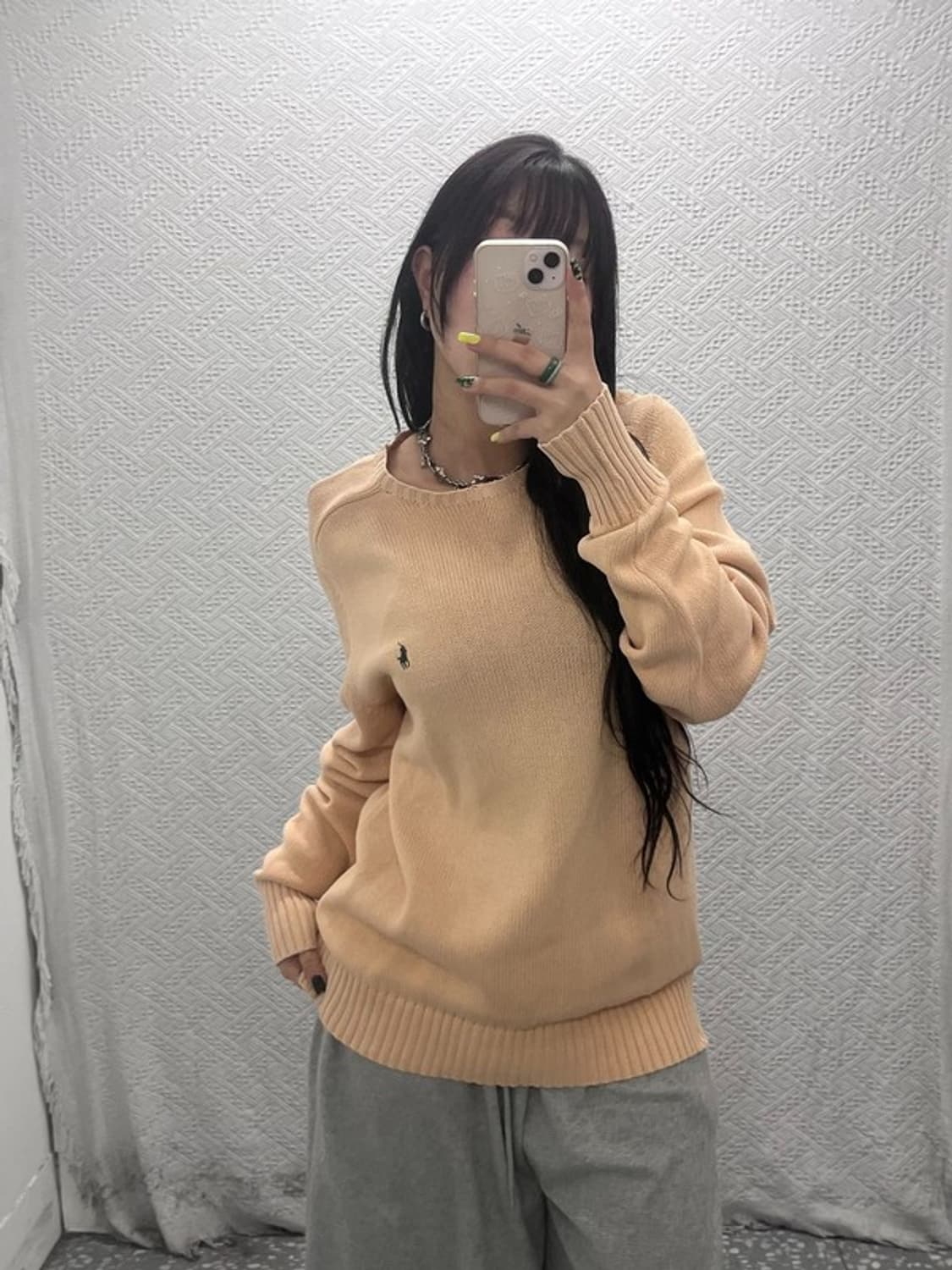 폴로 랄프로렌 빈티지 컨트리 오렌지베이지 니트 100 C07527 상품이미지1