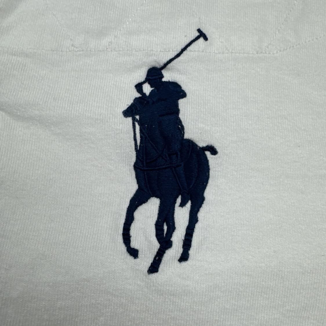 폴로 랄프로렌 빅포니 롱슬리브 카라 티셔츠 화이트 블랙 상품이미지5