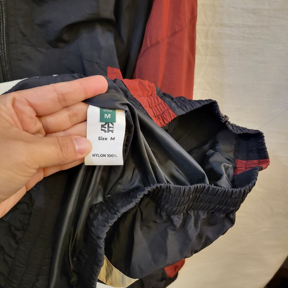 DNSR 블랙/레드 바람막이 트랙 집업자켓 상품이미지3