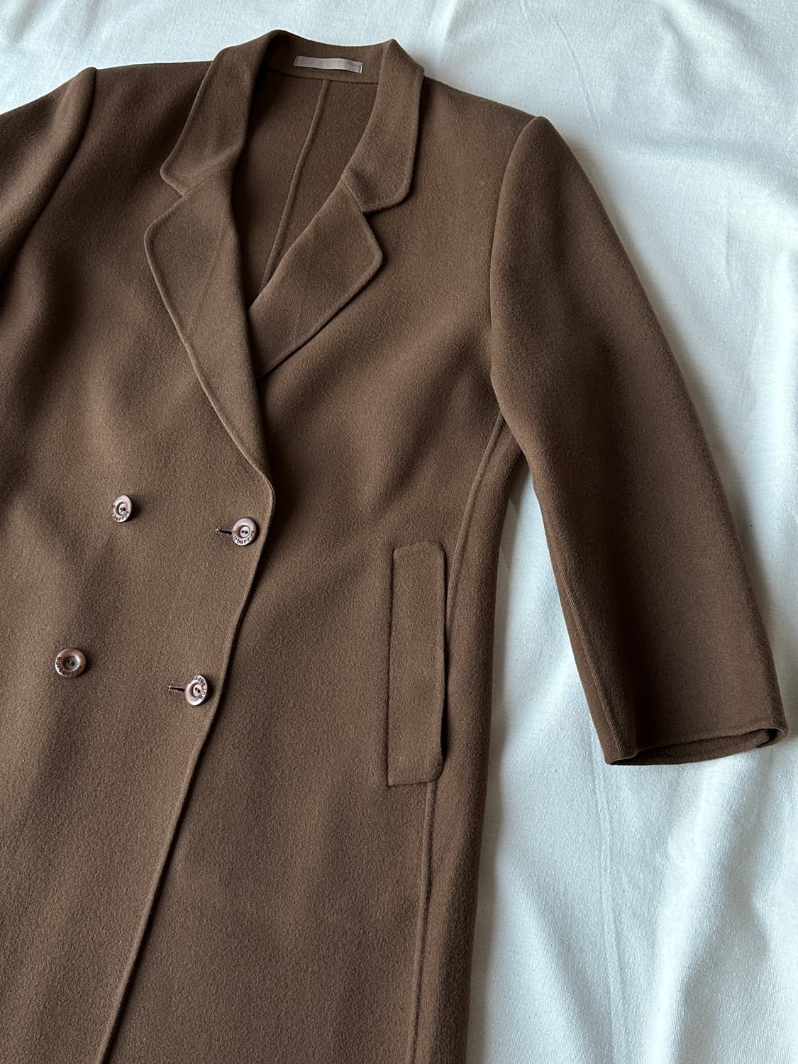 버버리 여성 더블 울 롱코트 브라운 JP38 (55-66) 상품이미지2