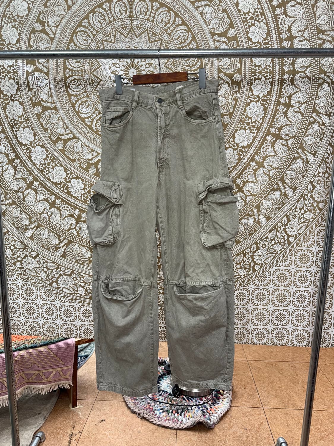 자라 피그먼트 카고 데님팬츠  상품이미지3