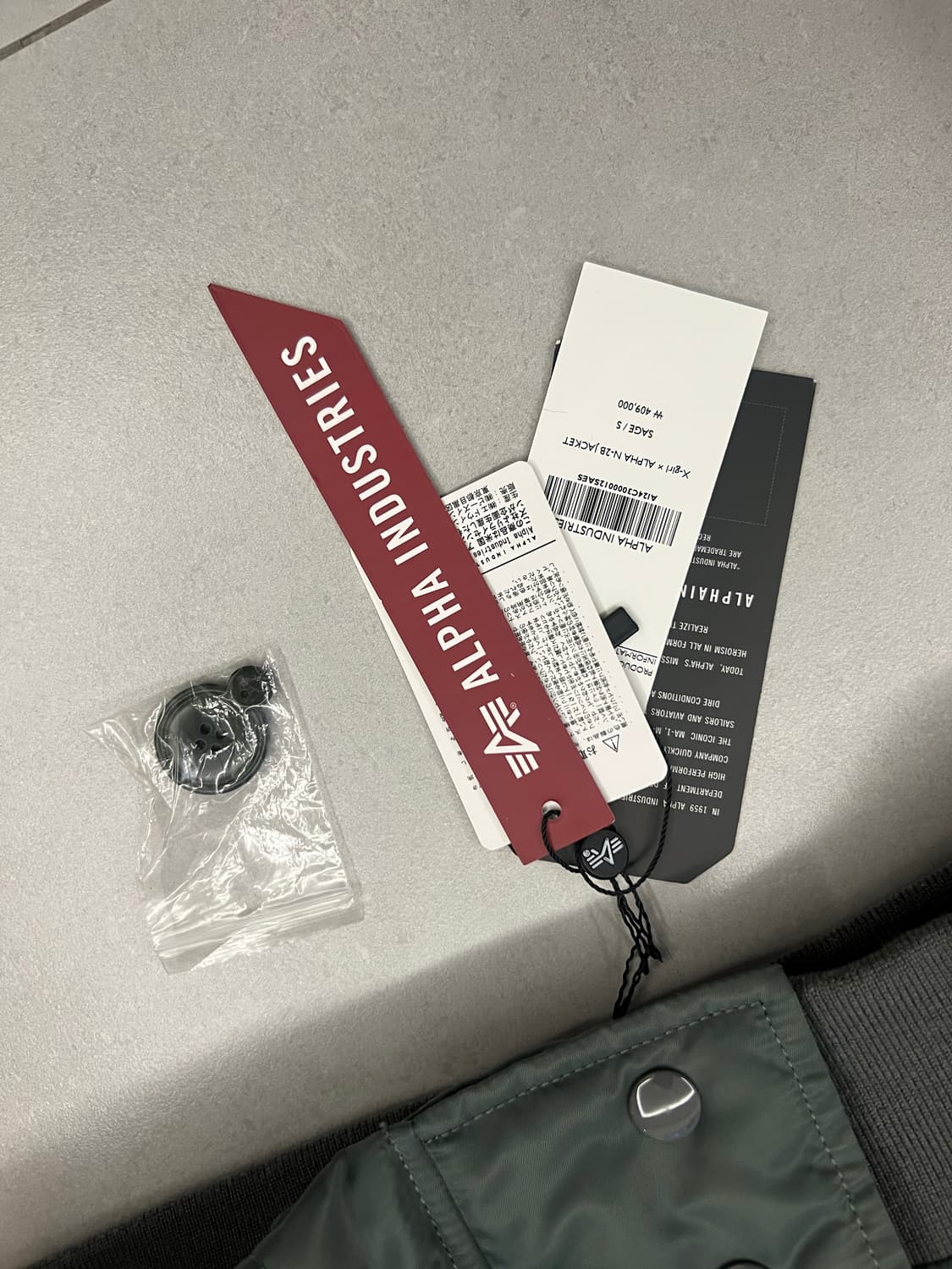 알파 인더스트리 x x-girl 엑스걸 숏 n2b 카키 s 상품이미지9