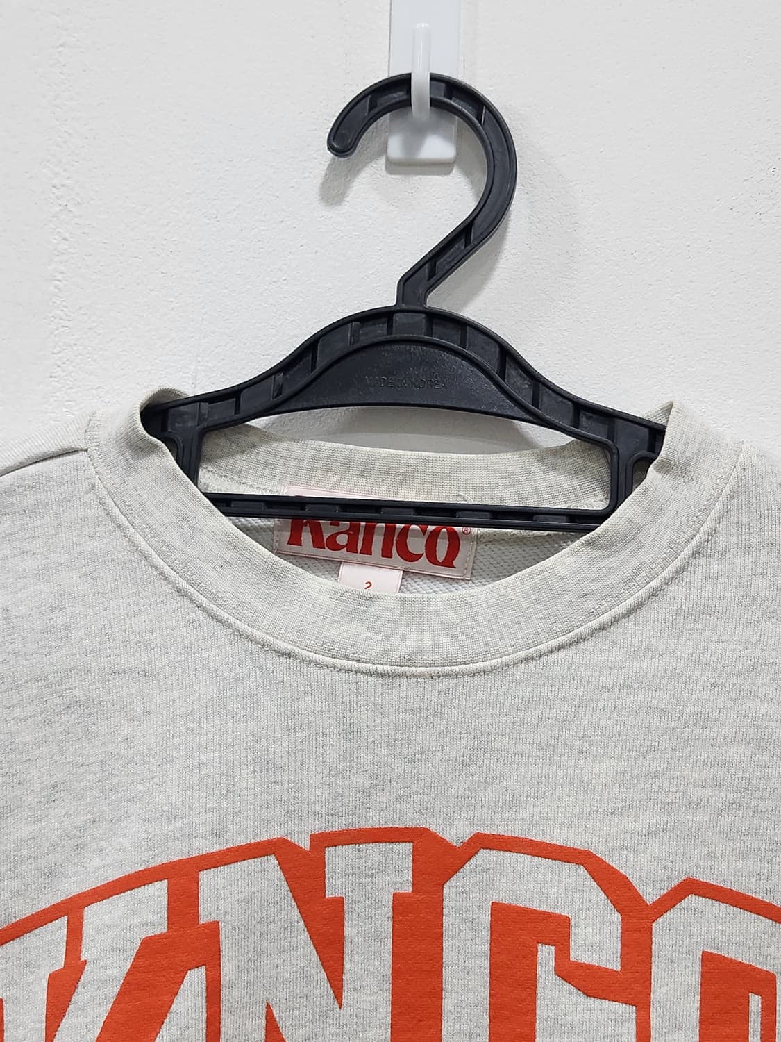 [105] 칸코  맨투맨 티셔츠 2사이즈 95~105사이즈 오트밀 상품이미지5