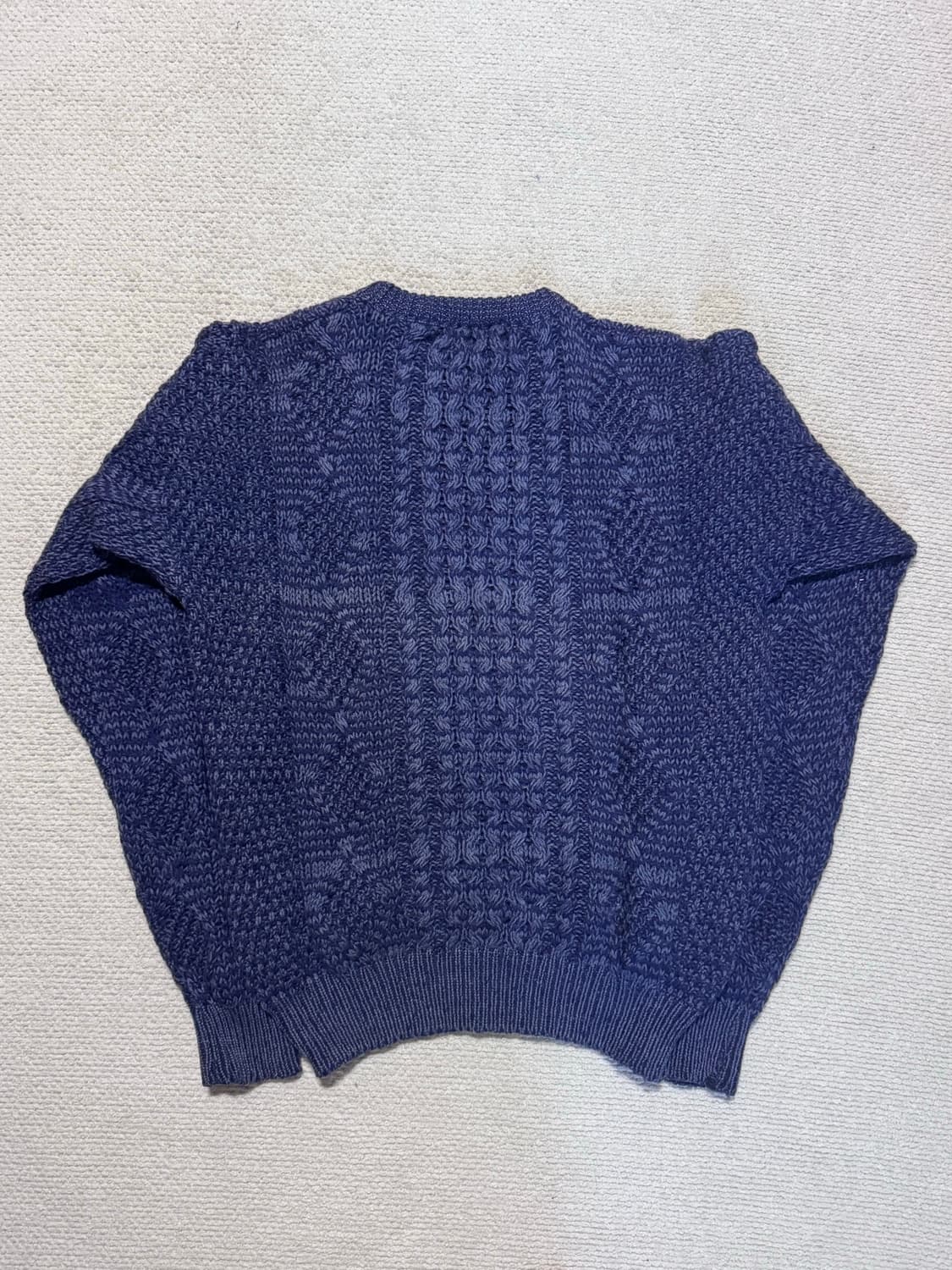 L.L.Bean 미국생산 케이블 니트 퓨어울 100% M 상품이미지5