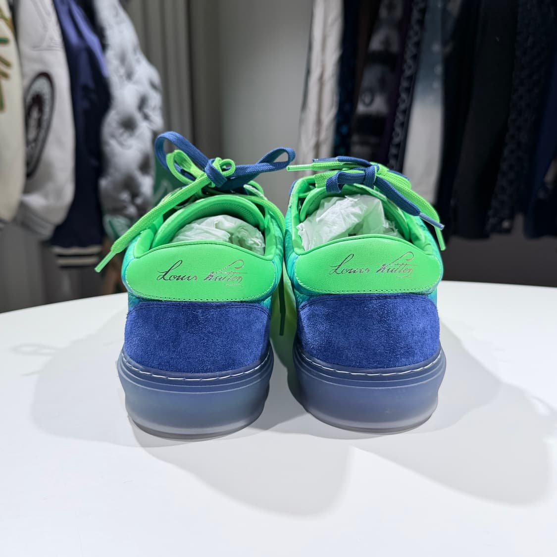 (A+/8) / 루이비통 LV 올리 리슐리외 스니커즈 네온 컬러 로즈 상품이미지5