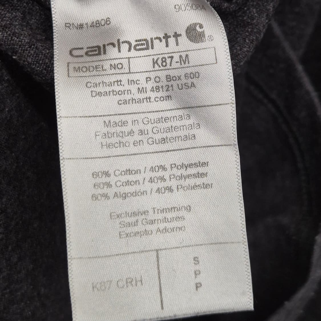 Carhartt / K87 포켓 반팔티 S 상품이미지4