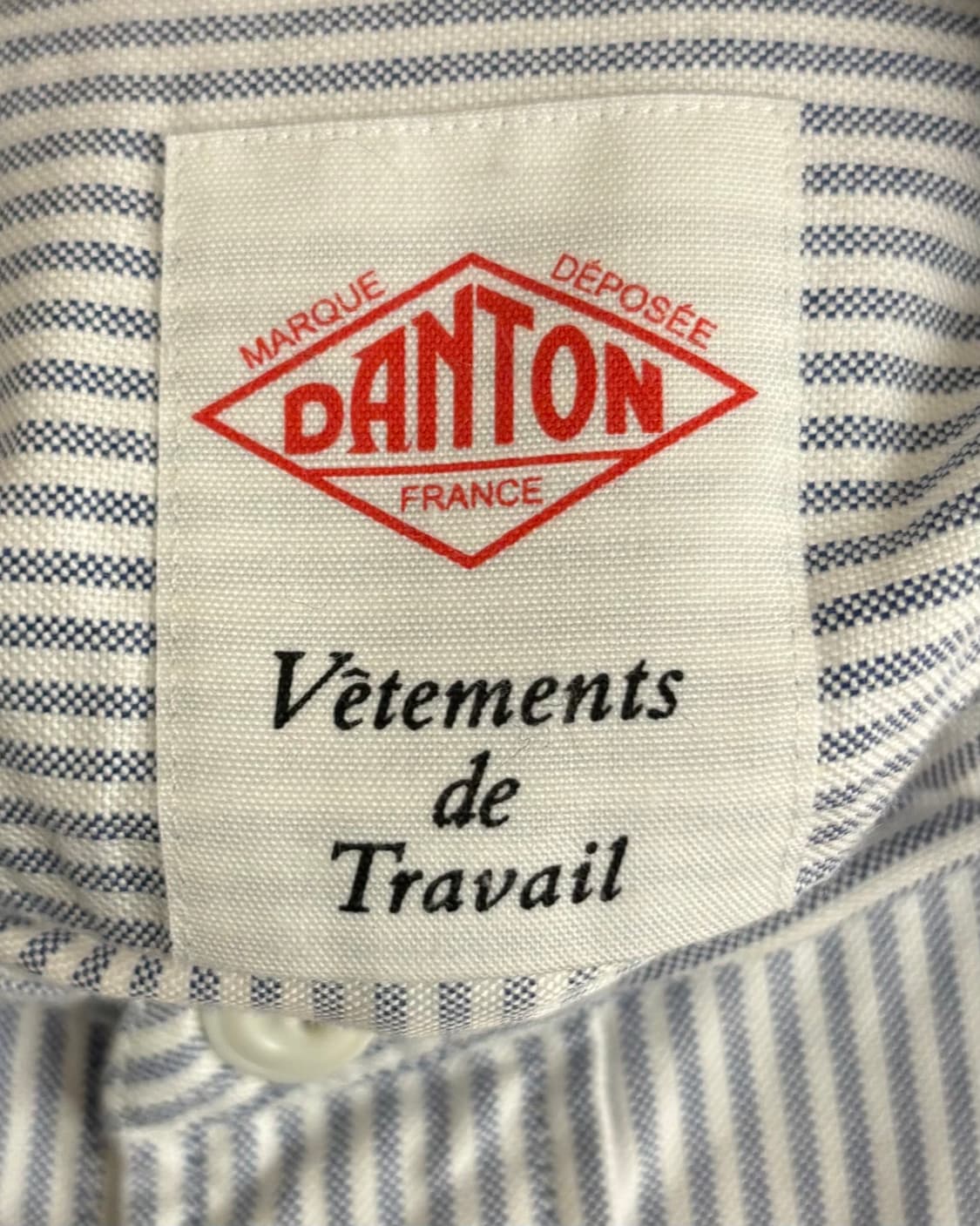 단톤 스트라이프 밴드 카라 셔츠 상품이미지7