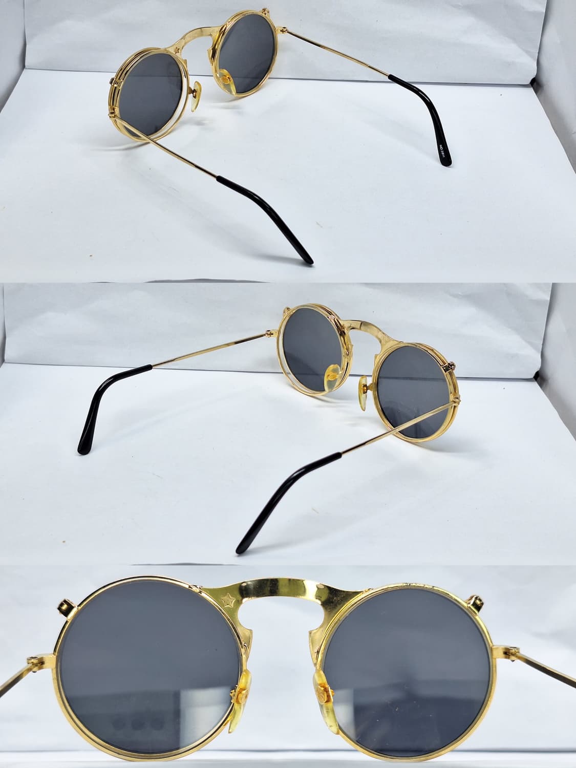 골드 플립 더블 렌즈 선글라스 안경/레옹 일본 수입 빈티지 클래식 레트로 상품이미지9