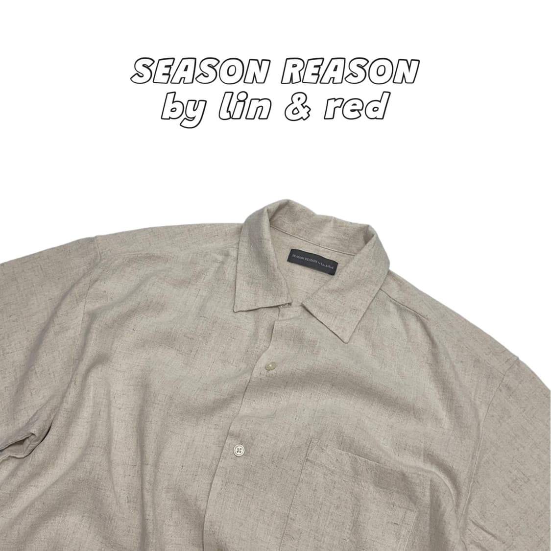 SEASON REASON by lin & red 미니멀 린넨 반팔 셔츠 상품이미지3
