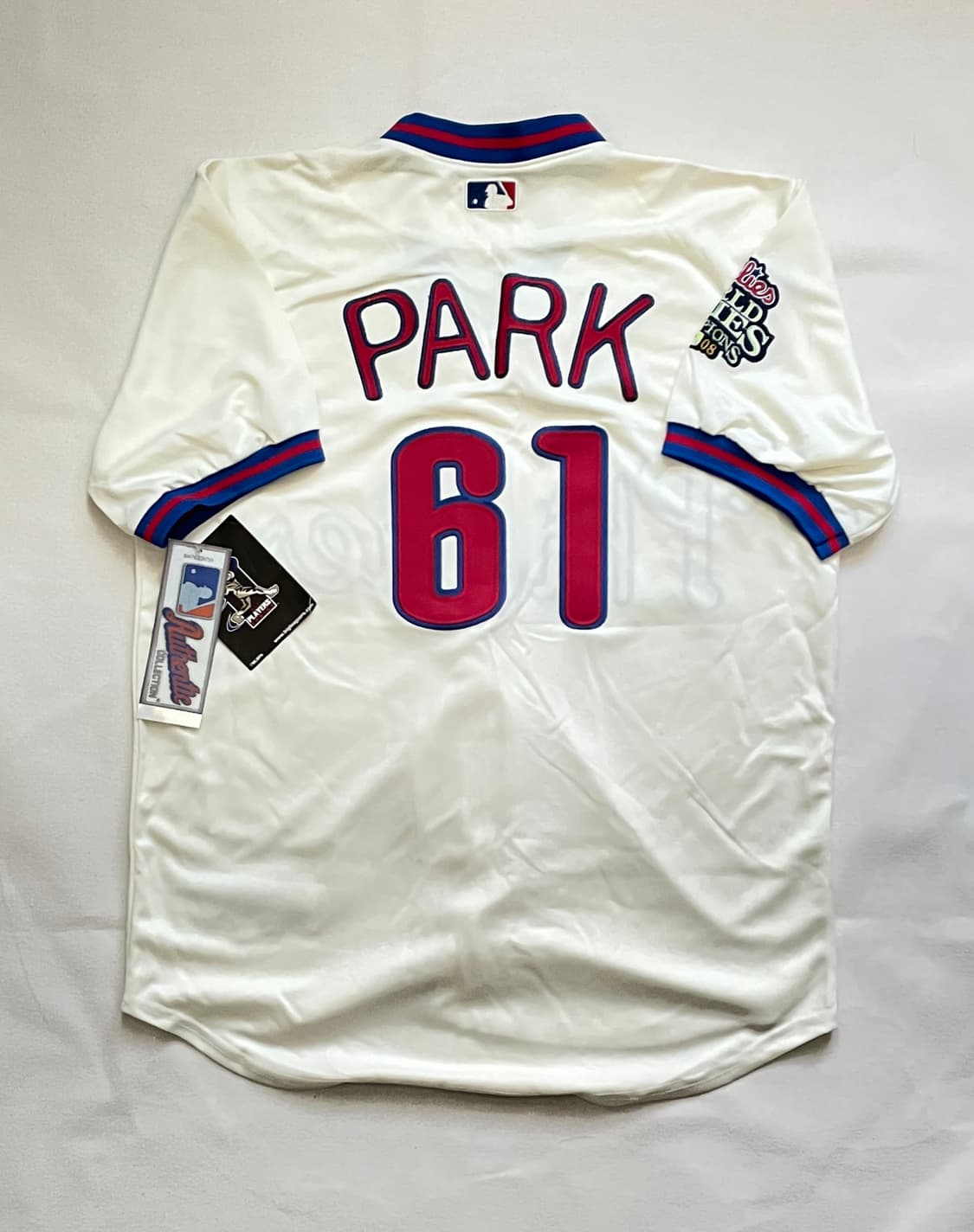 [새상품] 마제스틱 MLB 필라델피아 필리스 어센틱 박찬호 유니폼 상품이미지3