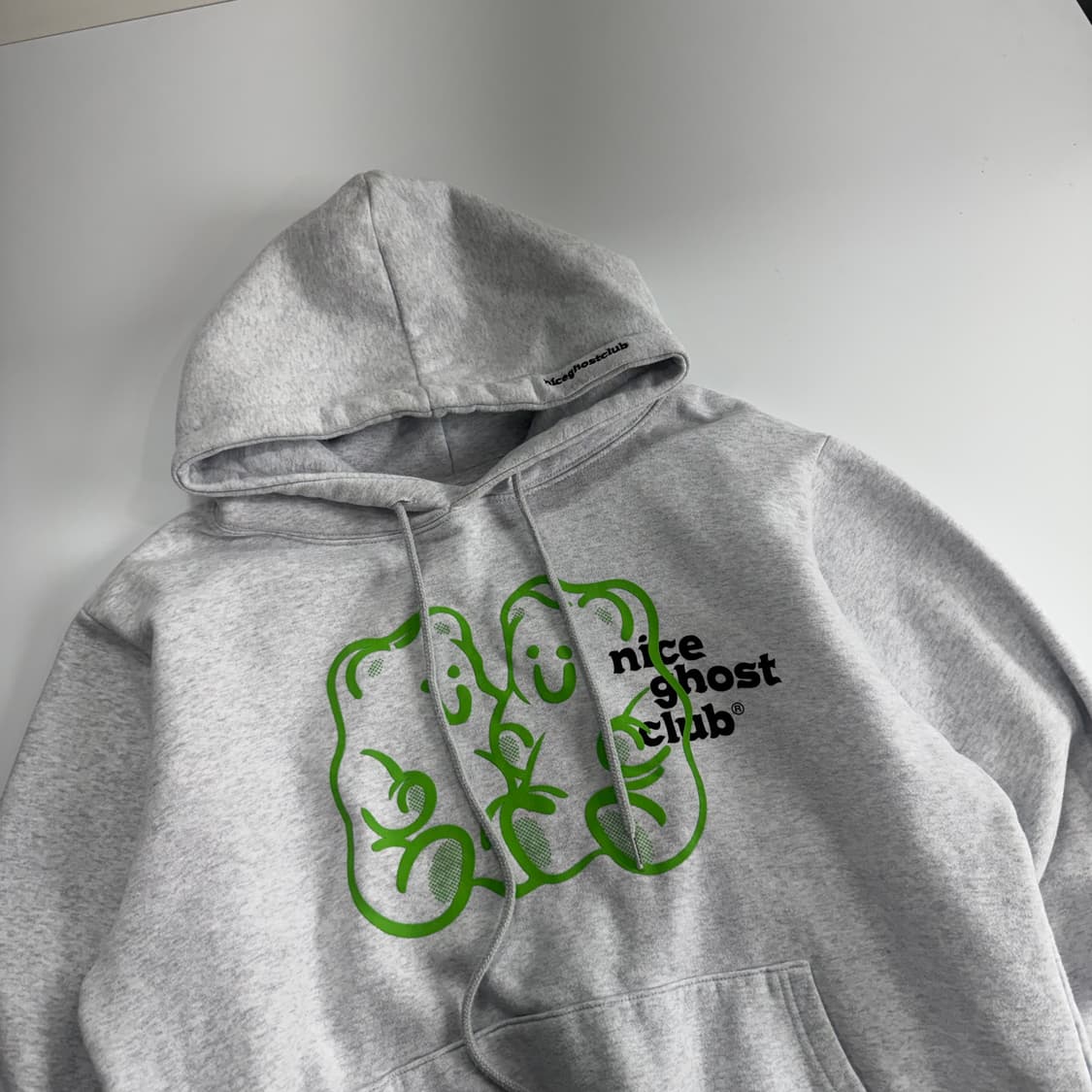 Nice ghost club 나이스 고스트 클럽 멜란지 후드티 상품이미지4