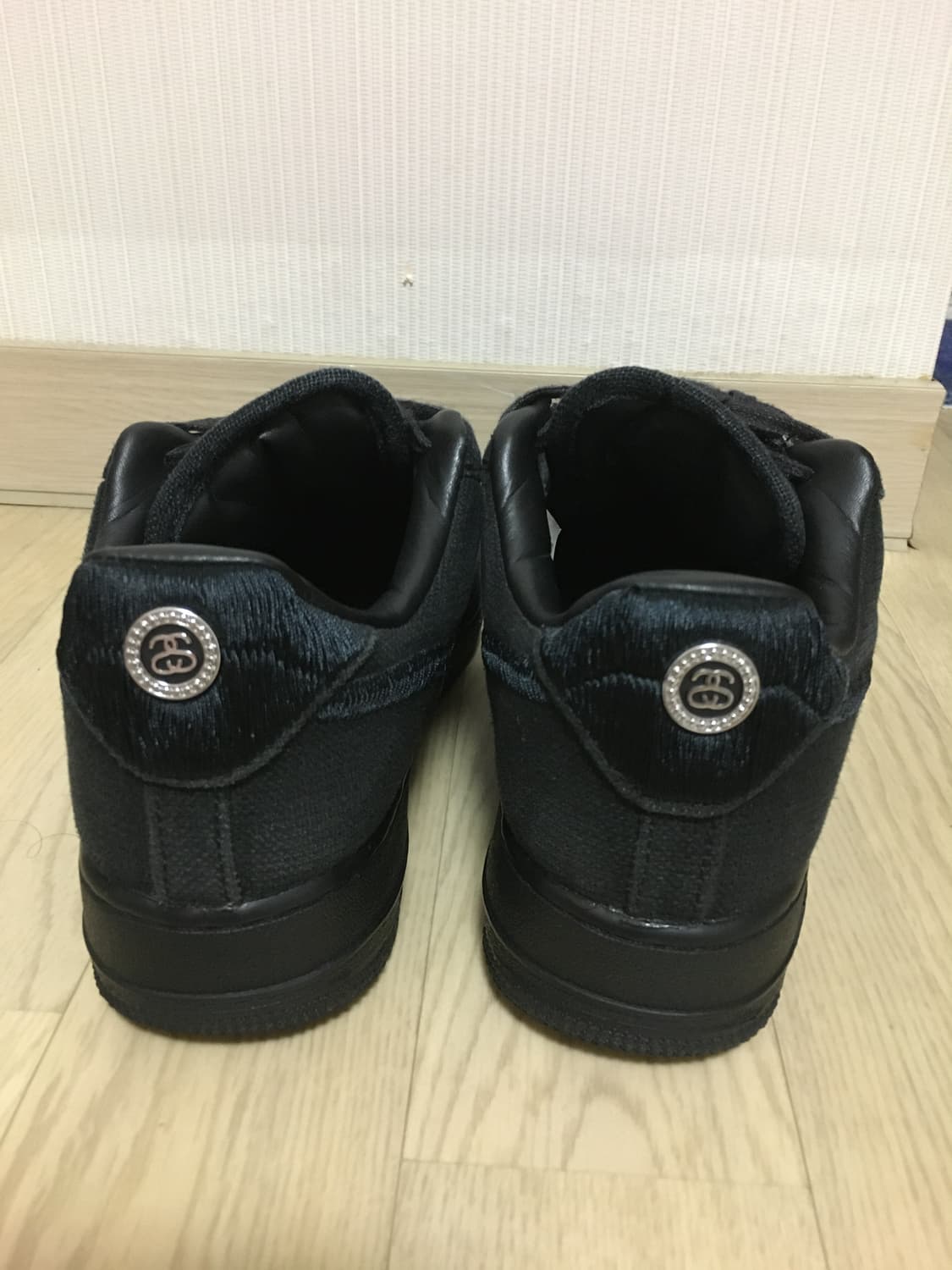 나이키 스투시 에어포스 1 로우 트리플 블랙 상품이미지3