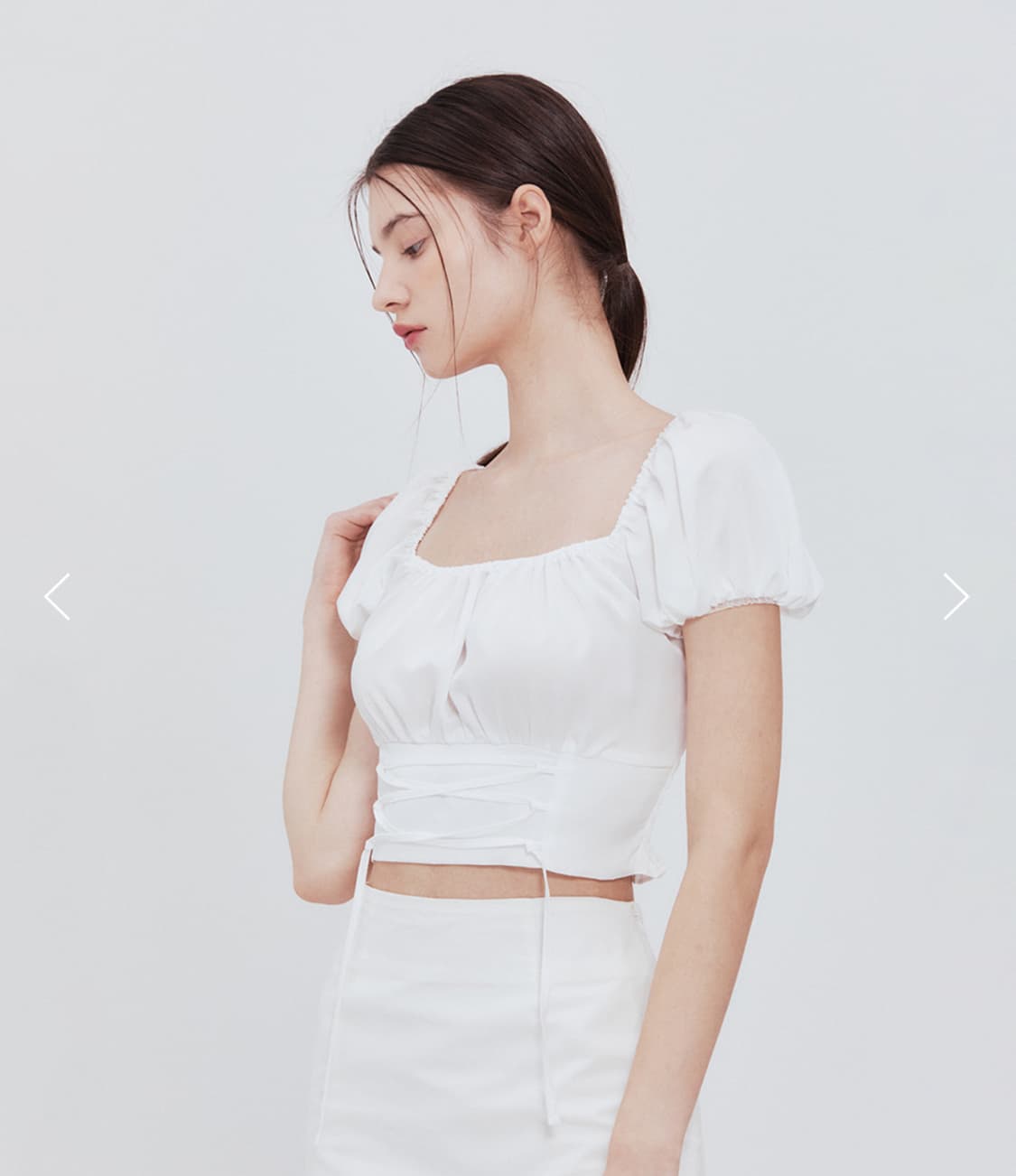 낫유어로즈 코르셋 크롭 블라우스 상품이미지2