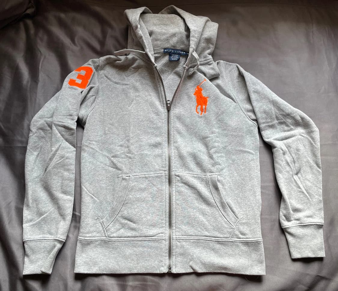 폴로 랄프로렌 빅포니 후드집업 그레이 상품이미지1