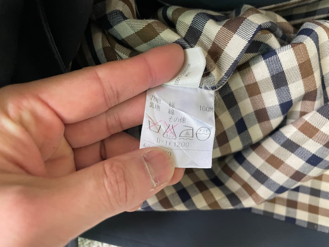 아쿠아스큐텀 잉글랜드 메이드 체크 라이닝 발마칸 코트 J03591 상품이미지7