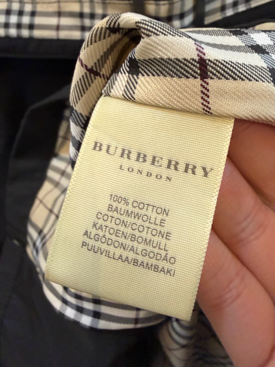 버버리 트렌치 코트 체크 배색 상품이미지5